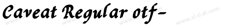 Caveat Regular otf字体转换
